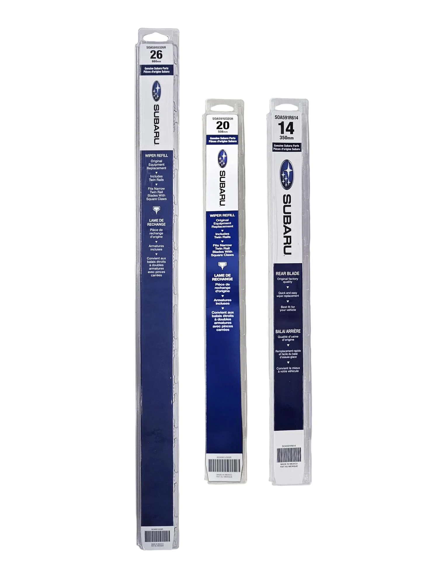 Subaru Tribeca Wiper Blade Refill Set