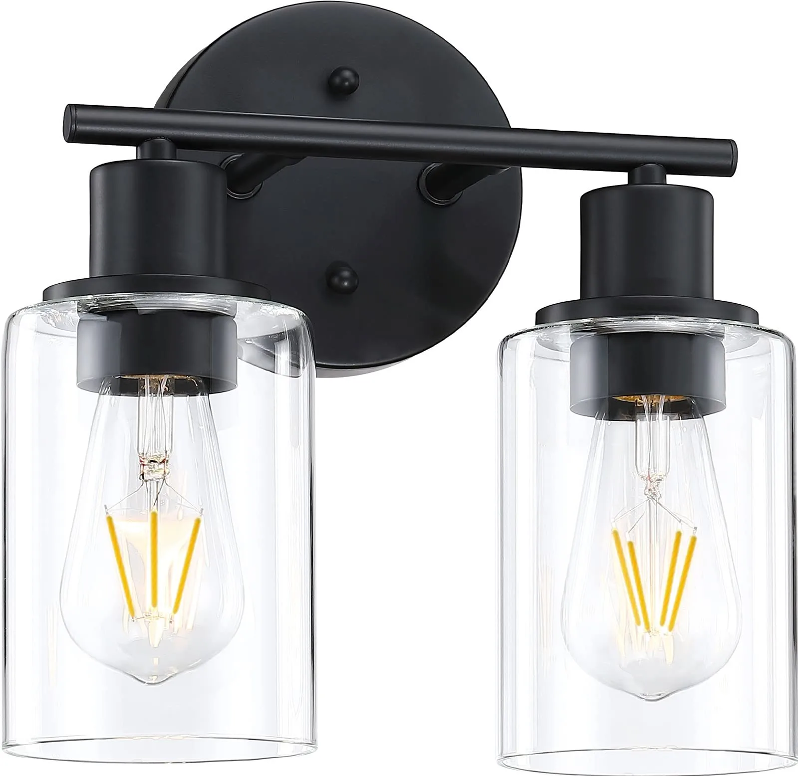 Black Glass Vanity Light